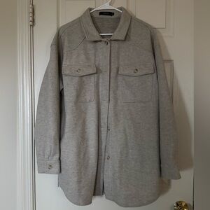 Aritzia Light Gray Utility Shacket - Relaxed Layering